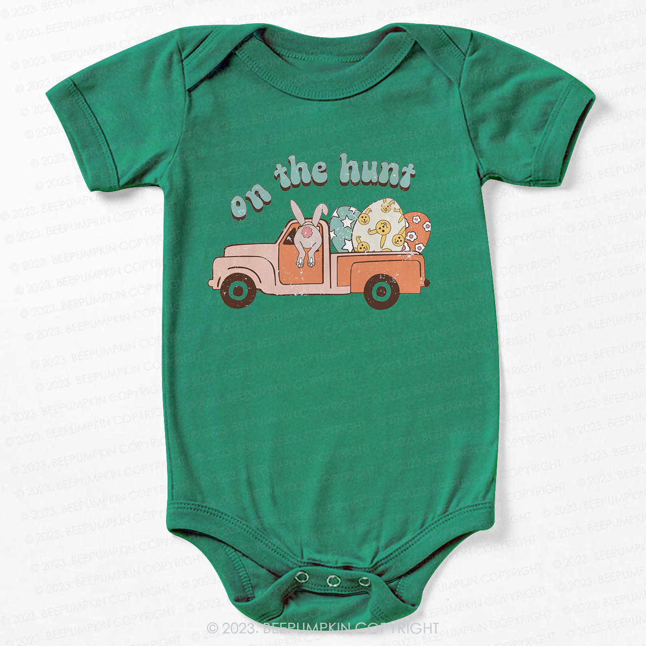 On the Hunt Easter Groovy Bodysuit For Baby