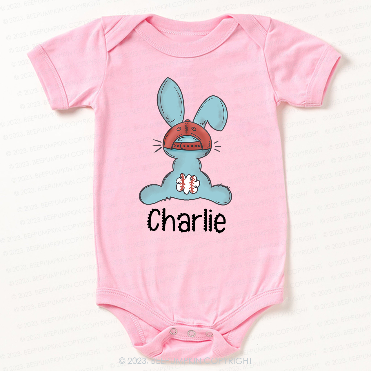 Baseball Easter Bunny Bodysuit For Baby