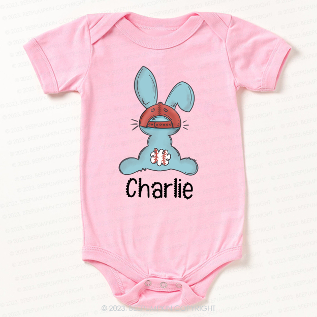 Baseball Easter Bunny Bodysuit For Baby