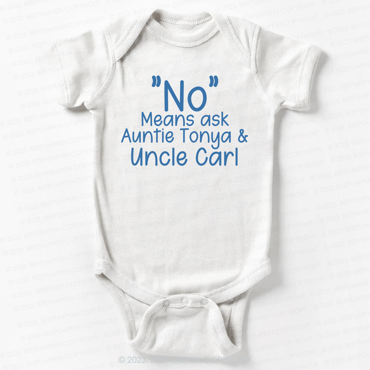 No Means Ask Auntie And Uncle Bodysuit For Baby