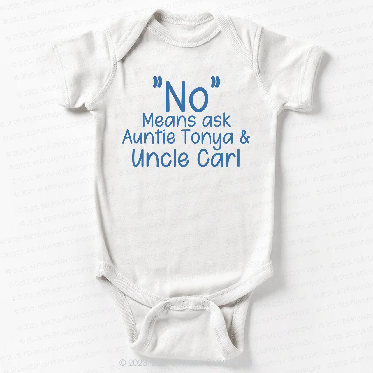 No Means Ask Auntie And Uncle Bodysuit For Baby