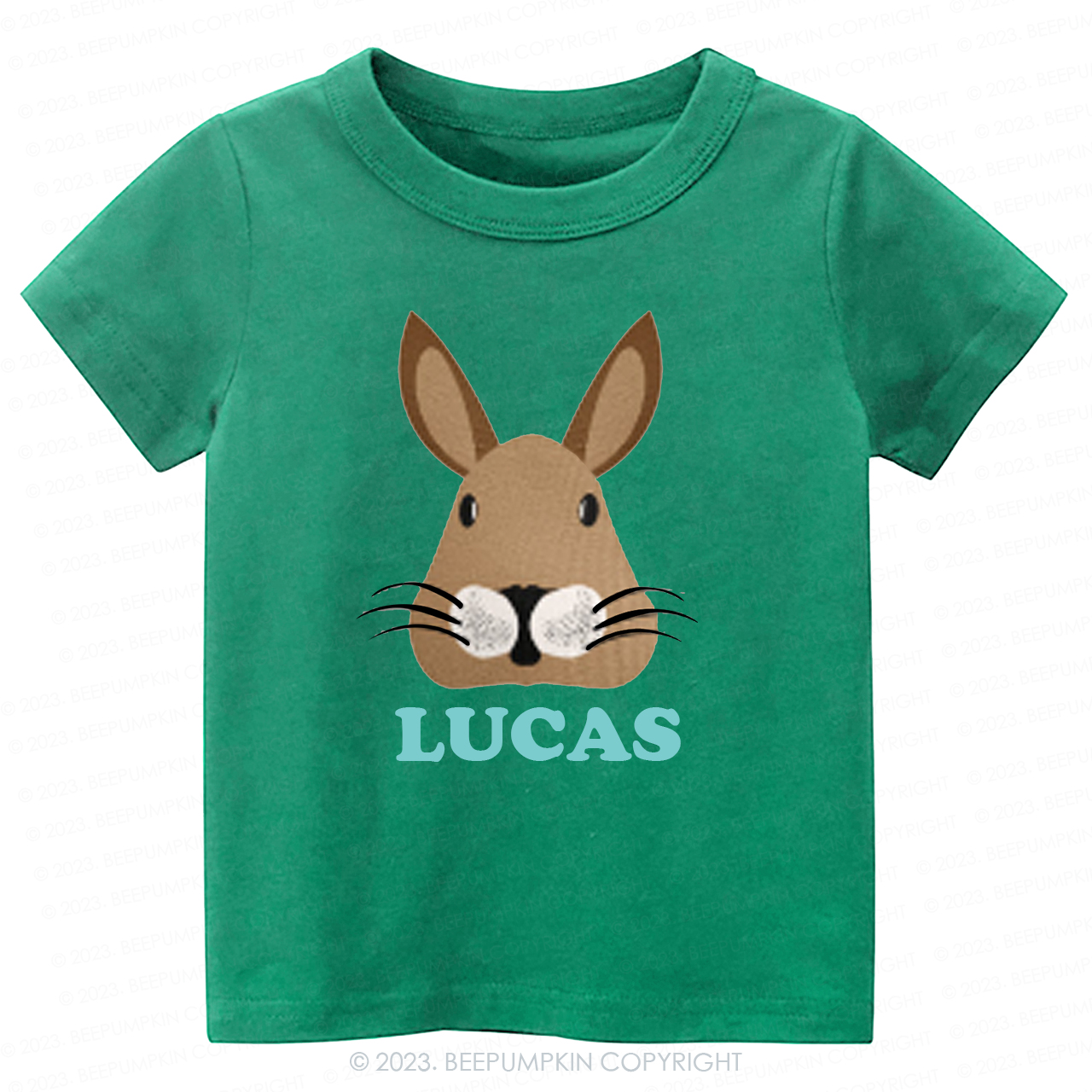 Personalized Easter Brown Bunny -Toddler Tees