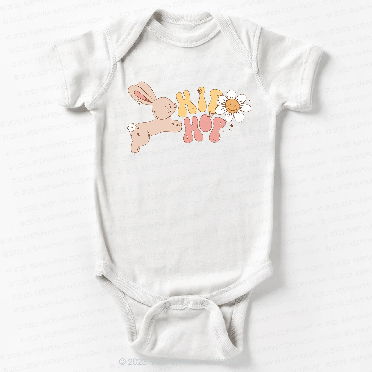 Groovy Easter Hip Hop Bunny Bodysuit For Baby