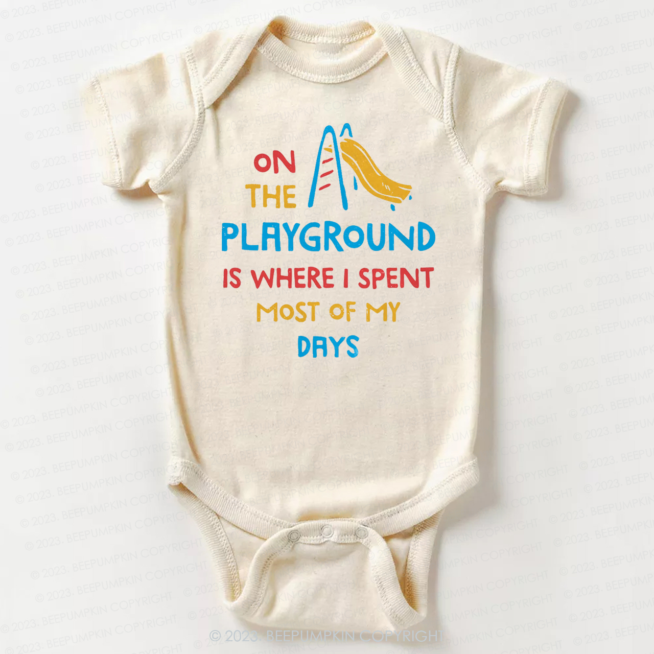 On The Playground Is Where I Spent Most Of My Days Bodysuit For Baby