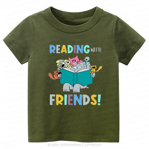 Reading With Friends Kids Shirt