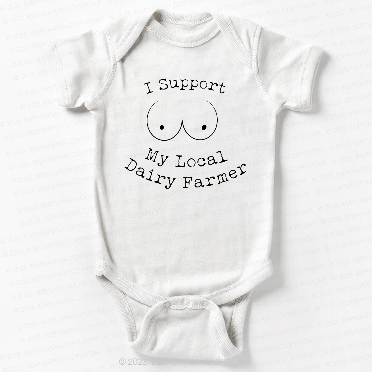 I Support My Local Dairy Farmer Bodysuit For Baby