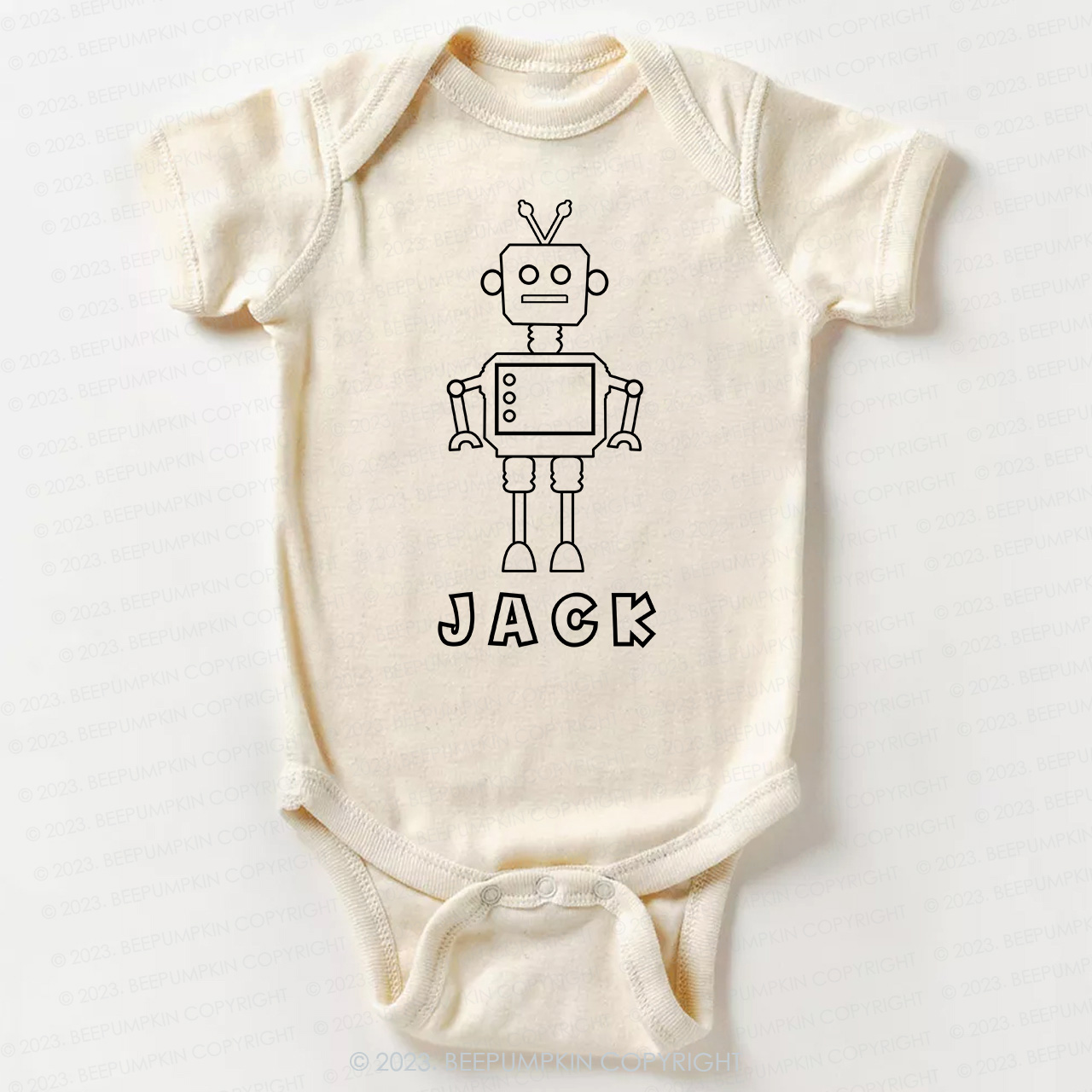 Personalized Robot coloring Bodysuit For Baby