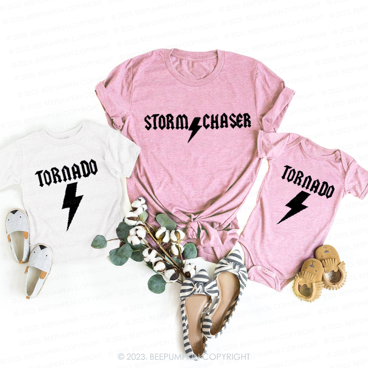 Tornado and Storm Chase T-Shirts For Mom&Me