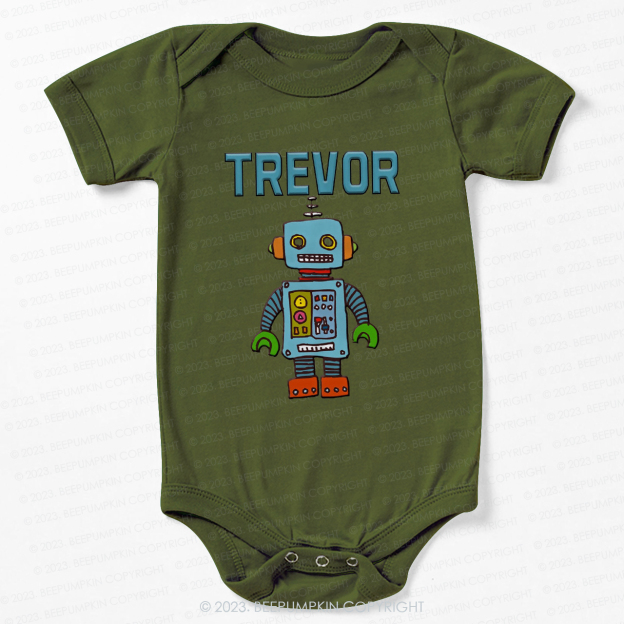 Personalized Robot Theme Bodysuit For Baby