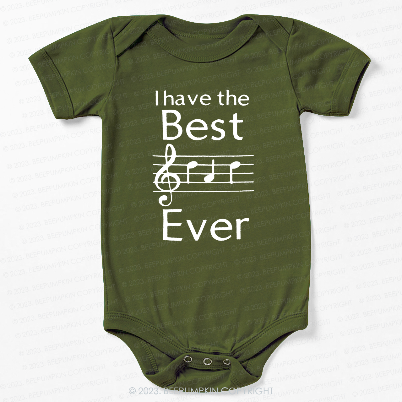 I Have The Best Ever Music Notes Bodysuit For Baby
