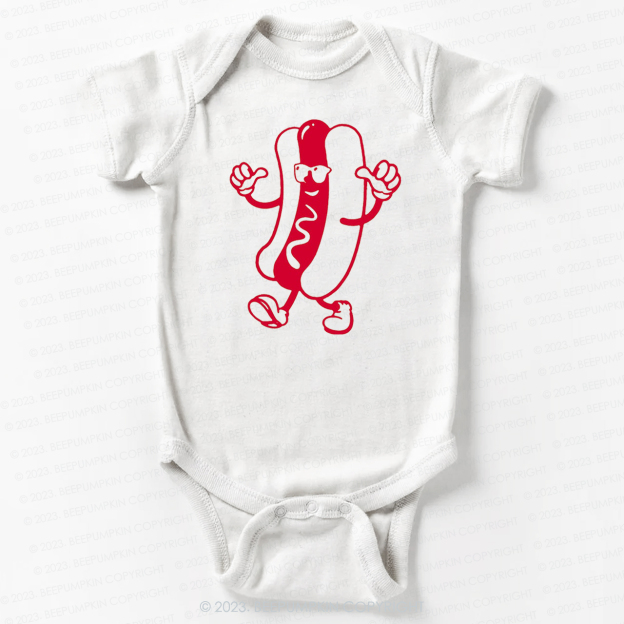 Cool Hot Dog Graphic Bodysuit For Baby