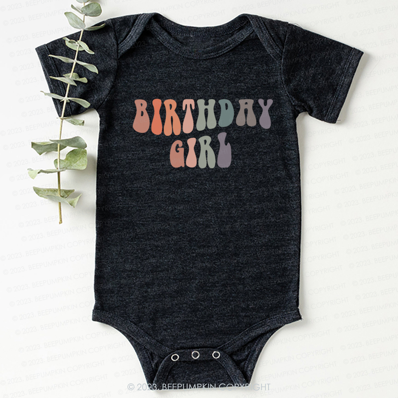 Birthday Girl Cute Retro Bodysuit For Baby