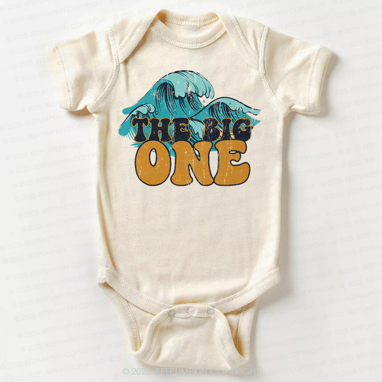 The Big One Retro Wave Birthday Bodysuit For Baby