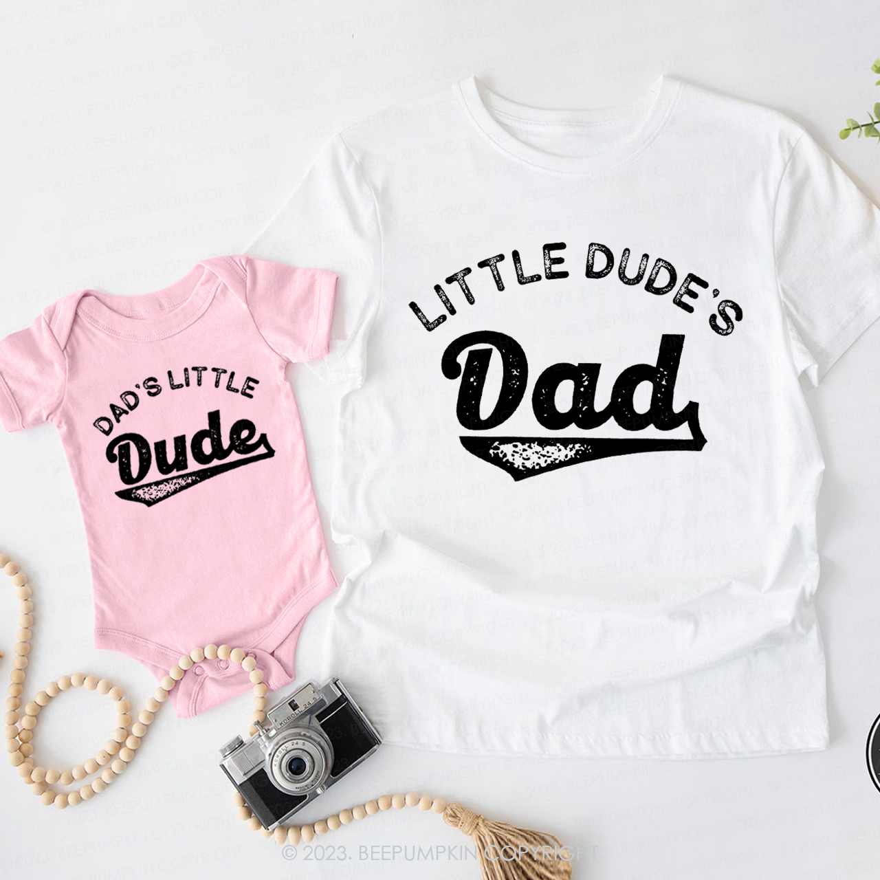 Dad's Little Dude Dad & Me Matching T-Shirts