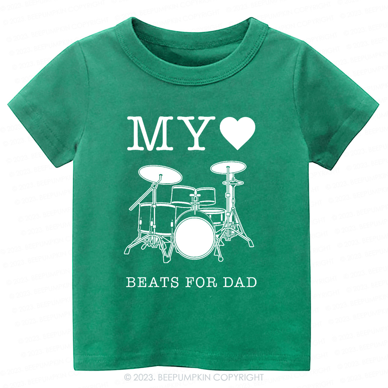 My Heart Beats For Dad Kids Shirt