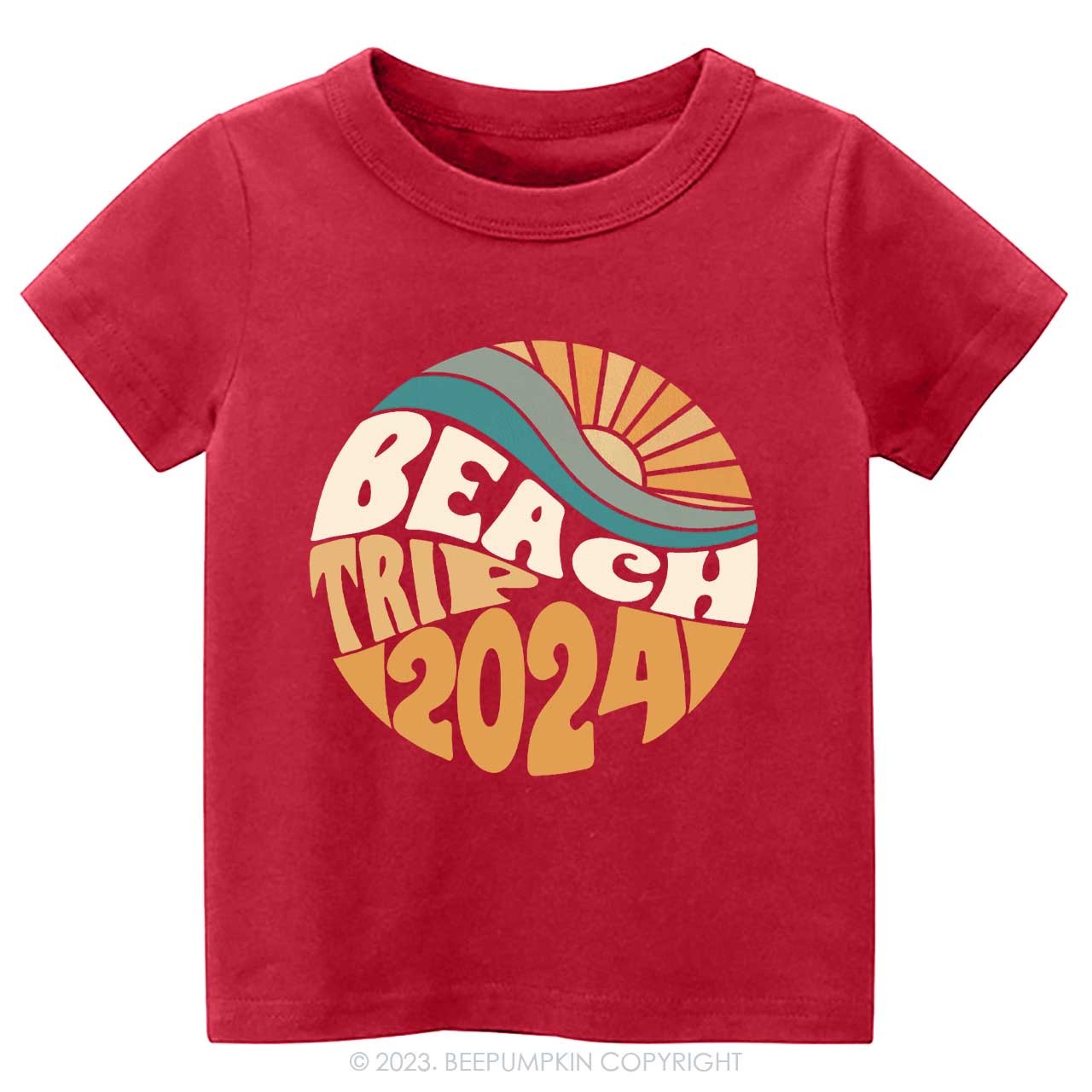 Beach Trip 2024 Tree Kids Shirt