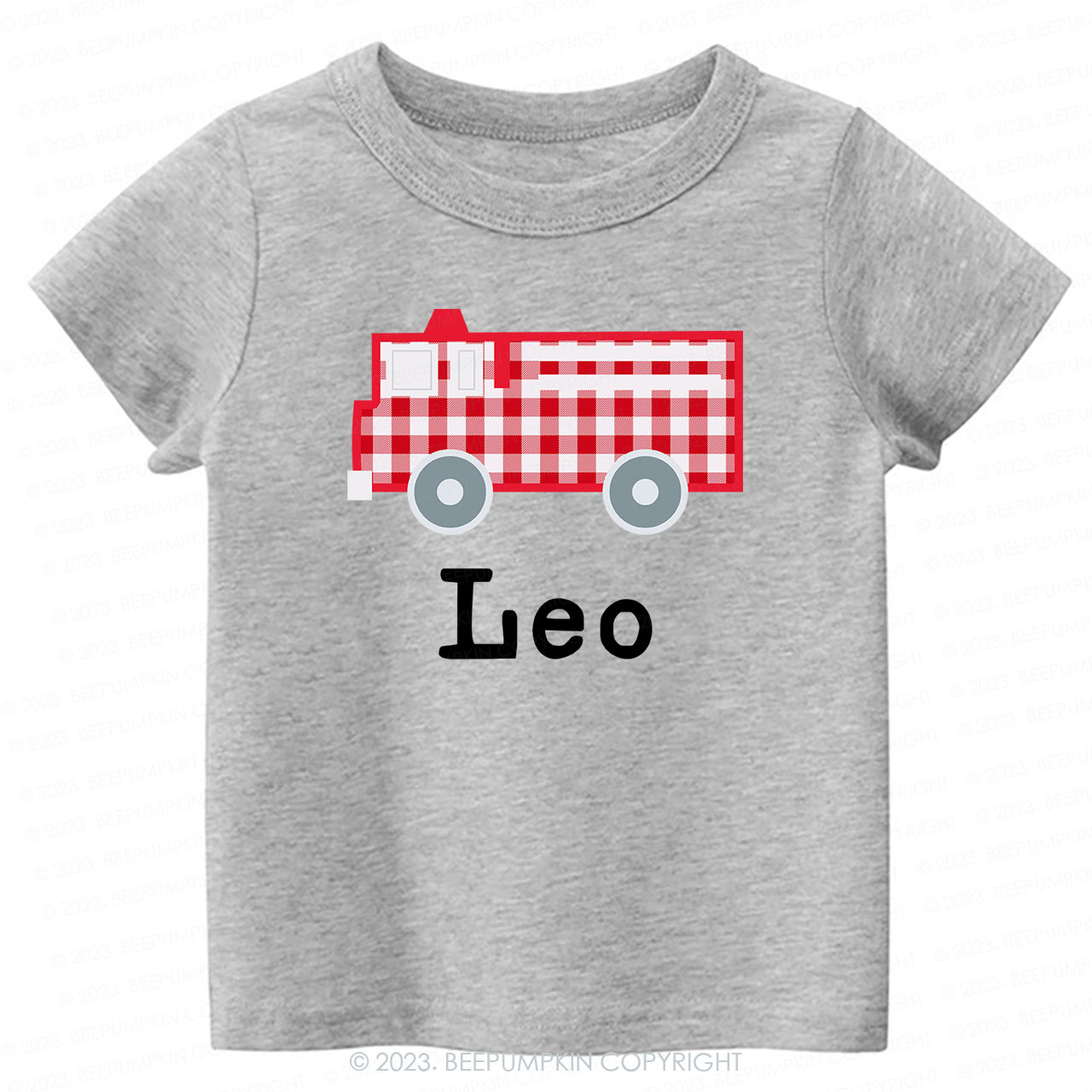 Personalized Fire Truck Shirt For Kids