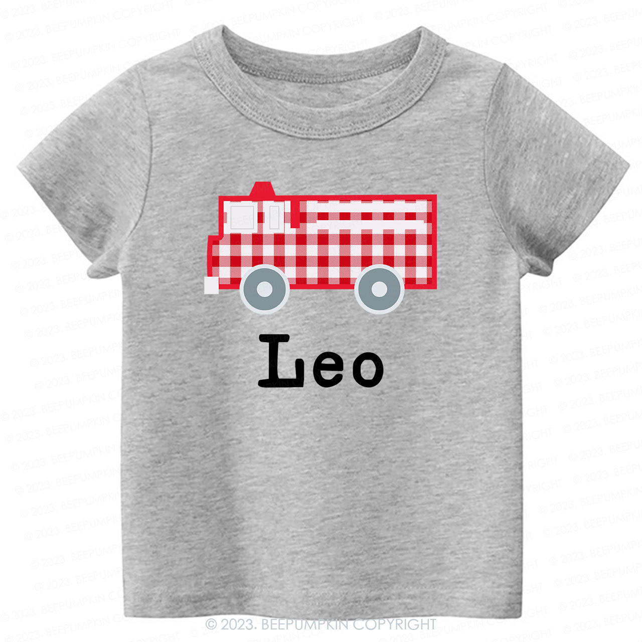 Personalized Fire Truck Shirt For Kids