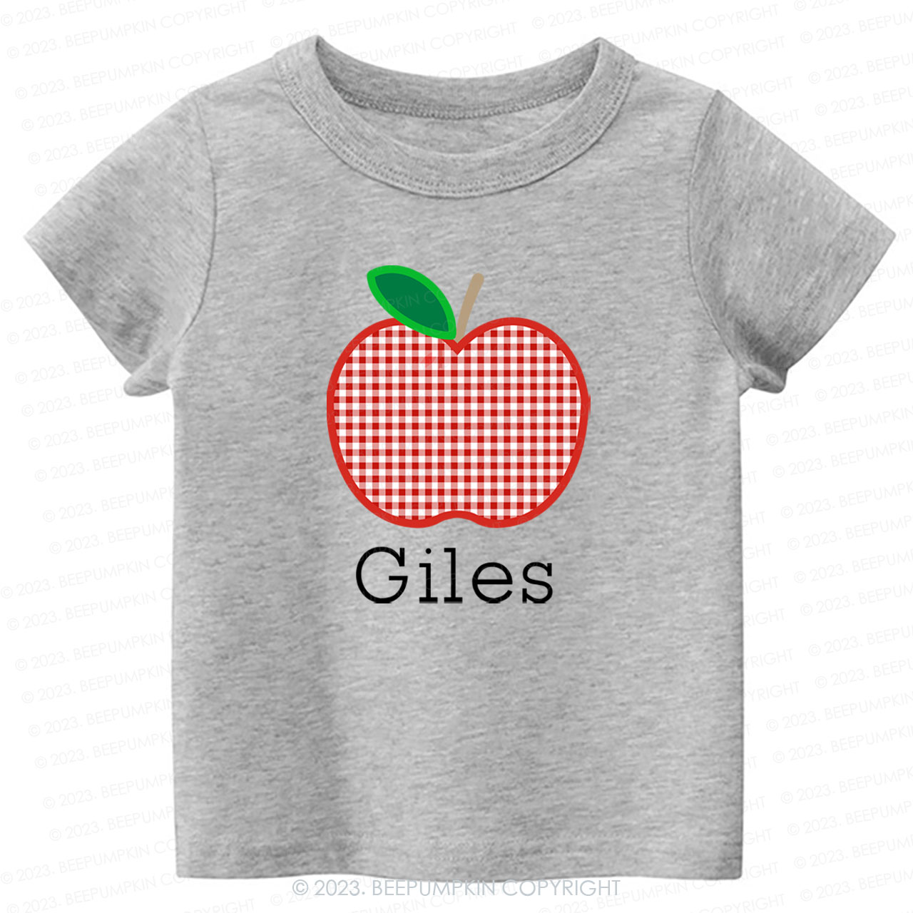 Personalized Apple Applique Shirt For Kids