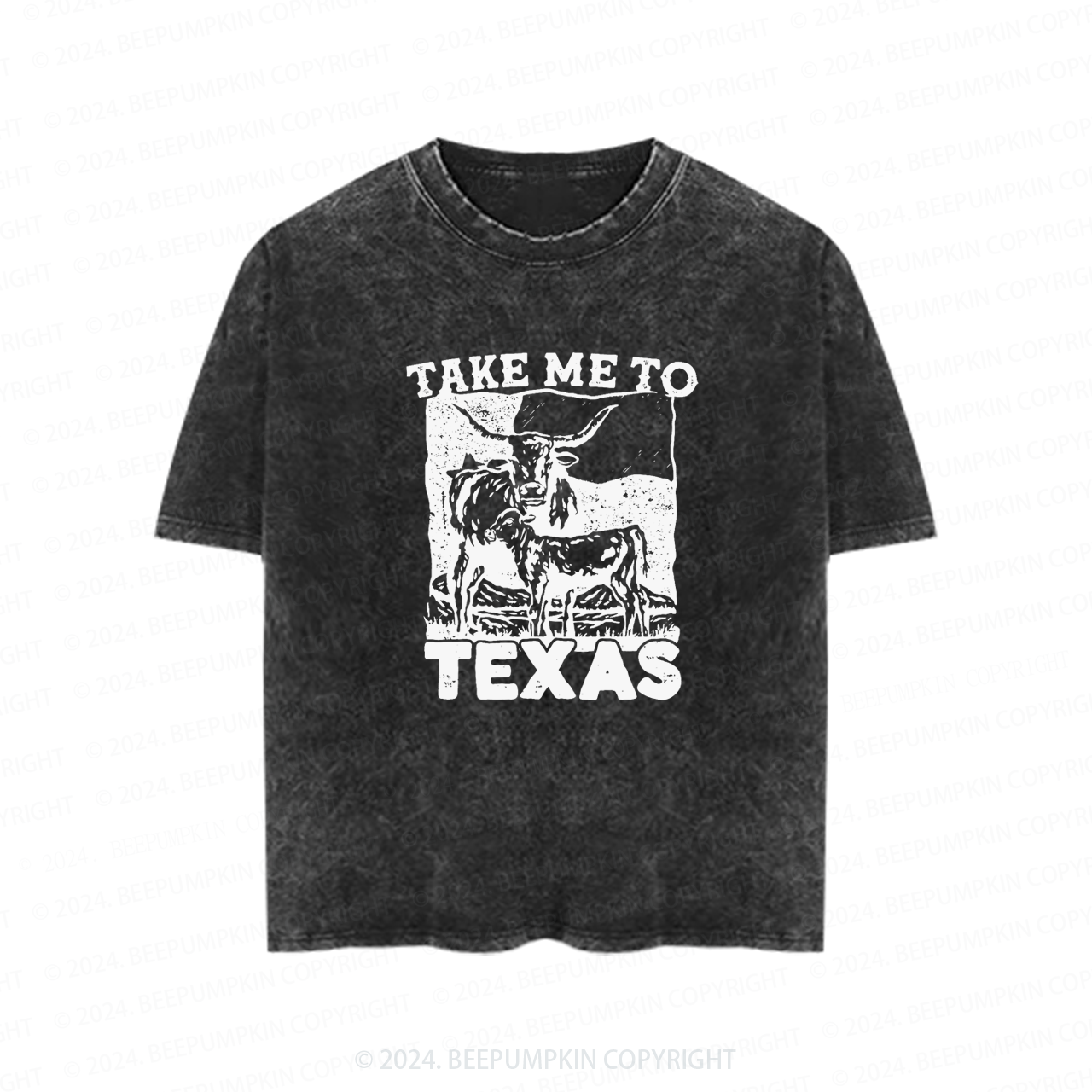 Take Me To Texas Toddler&Kids Washed Tees          