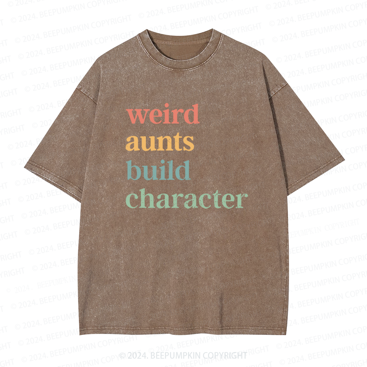 Weird Aunt Build Character Auntie Washed Tees
