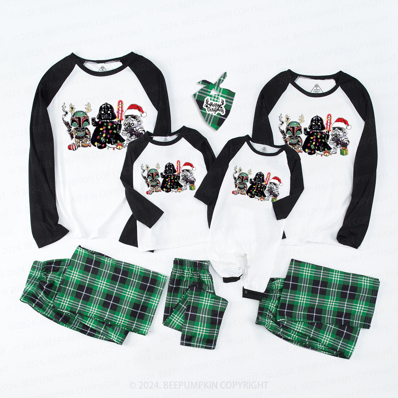 Cute Characters Christmas Family Matching Pajamas Sale-Beepumpkin™