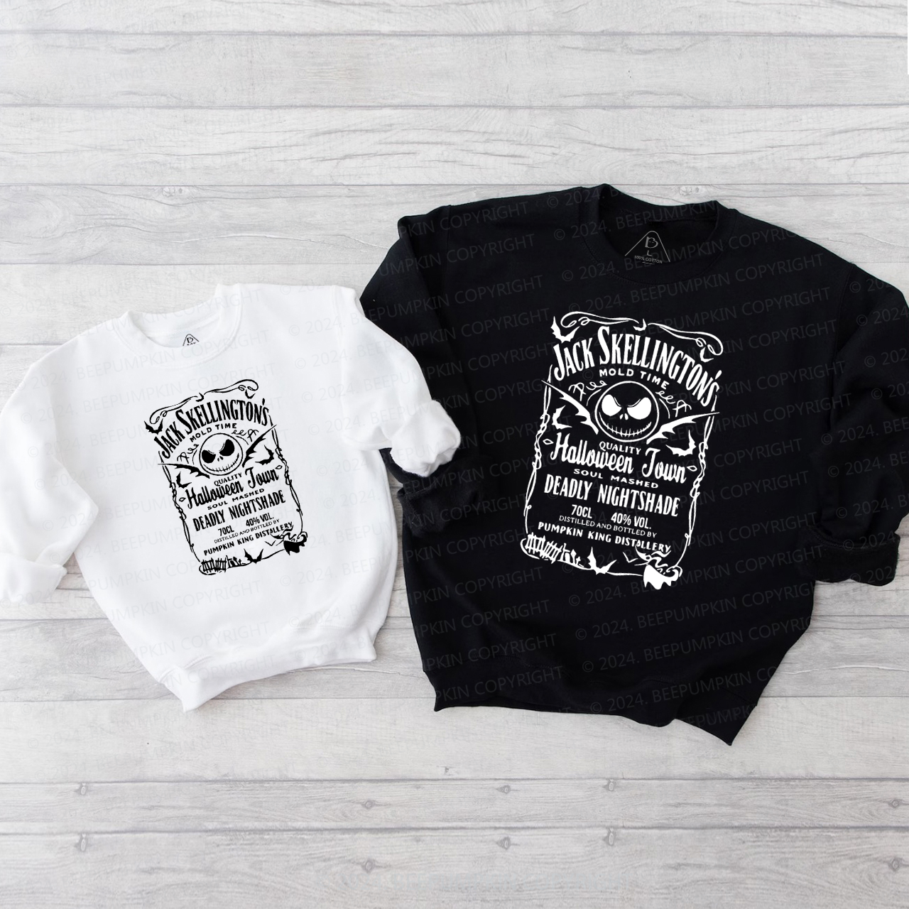 Cute Skeleton Halloween Family Matching Sweatshirt