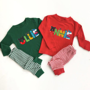 Image of Personalized Vacation Character Name Loungewear Pajamas