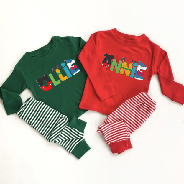 Personalized Vacation Character Name Loungewear Pajamas
