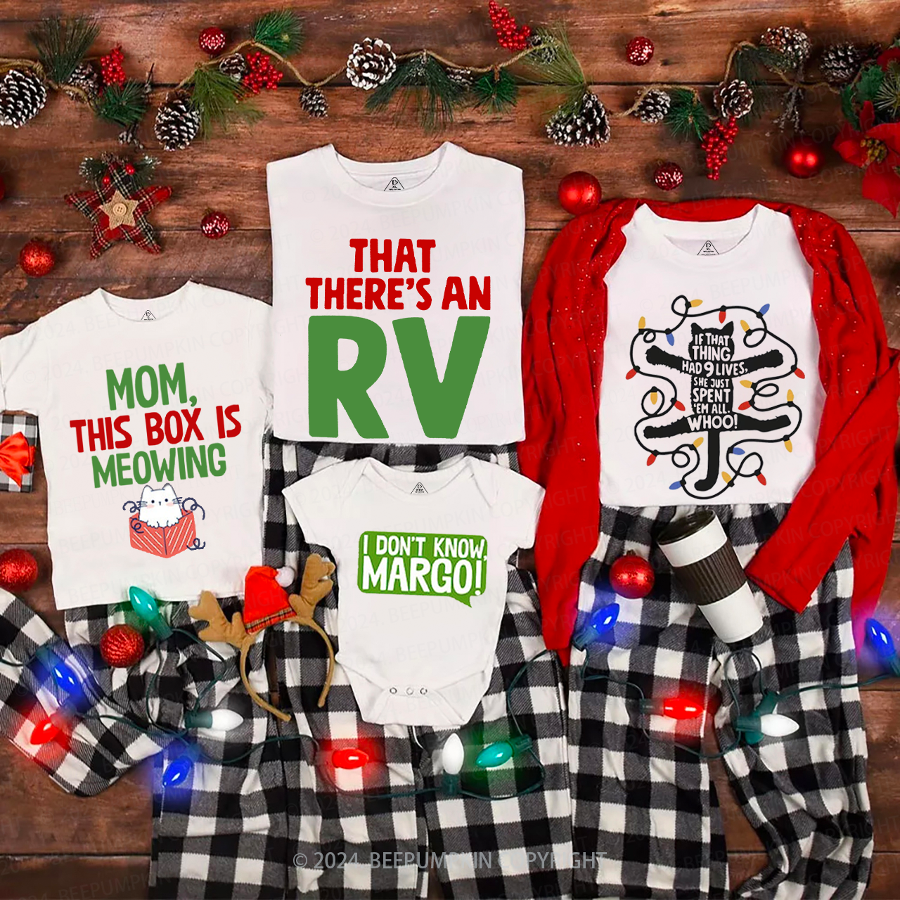 Christmas Vacation Story Quotes Family Matching T-Shirts Beepumpkin