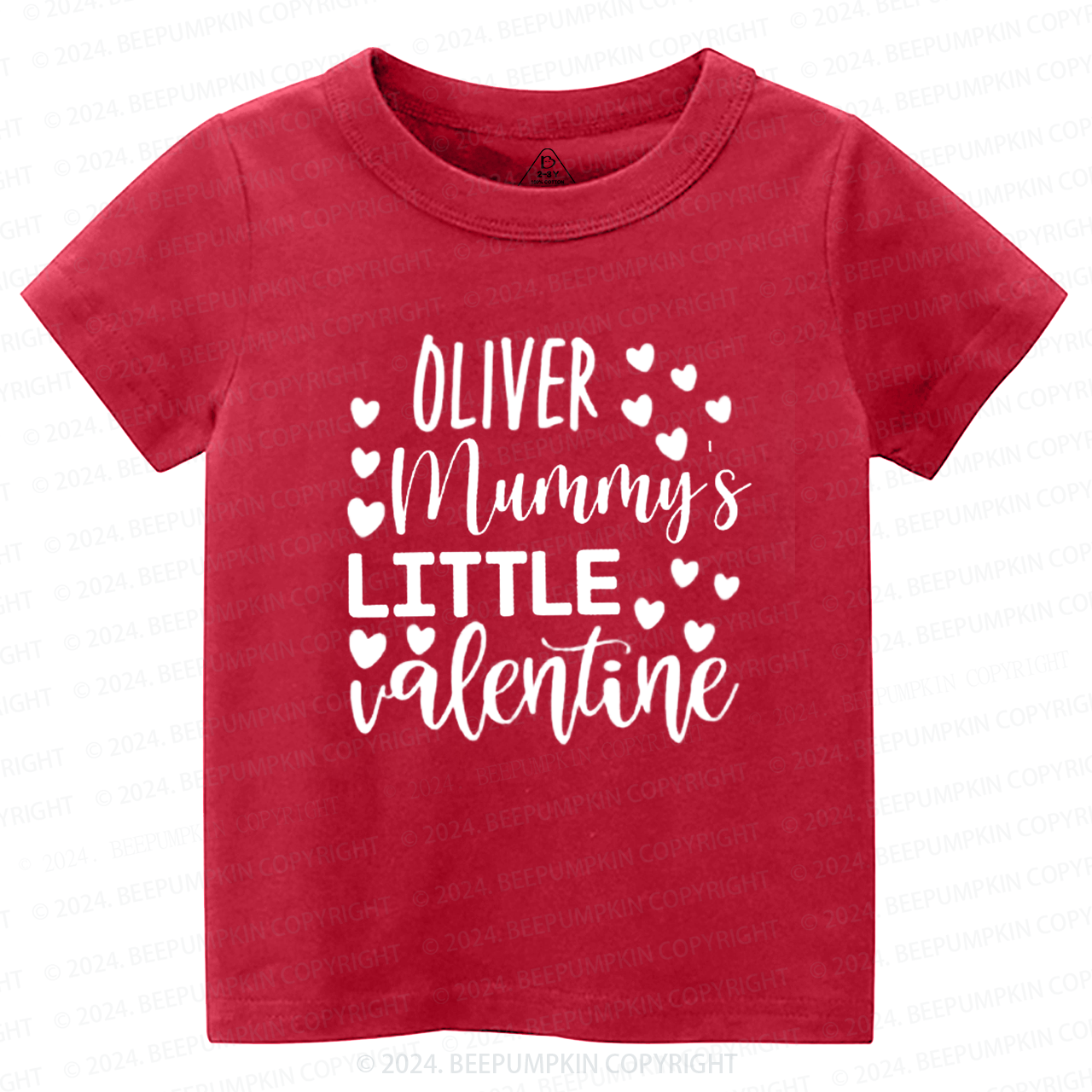 Personalized Mommy's Little Valentine Kids Shirt