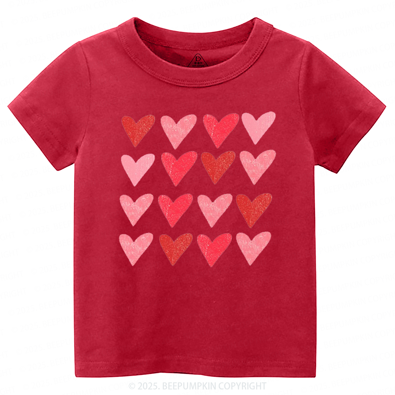 Heart Valentine's Day Toddler&Kid's Tees Beepumpkin