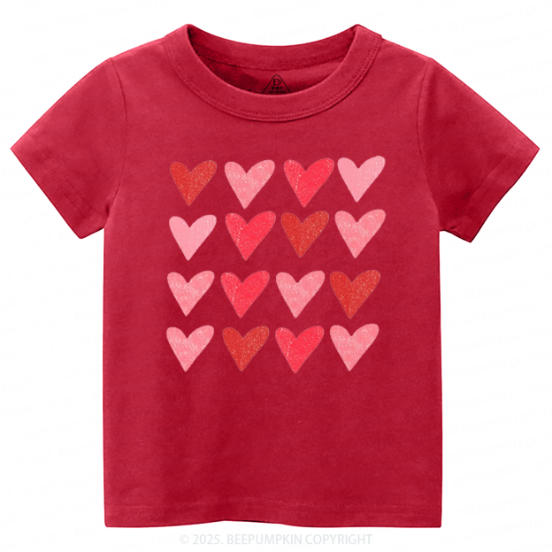 Heart Valentine's Day Toddler&Kid's Tees Beepumpkin