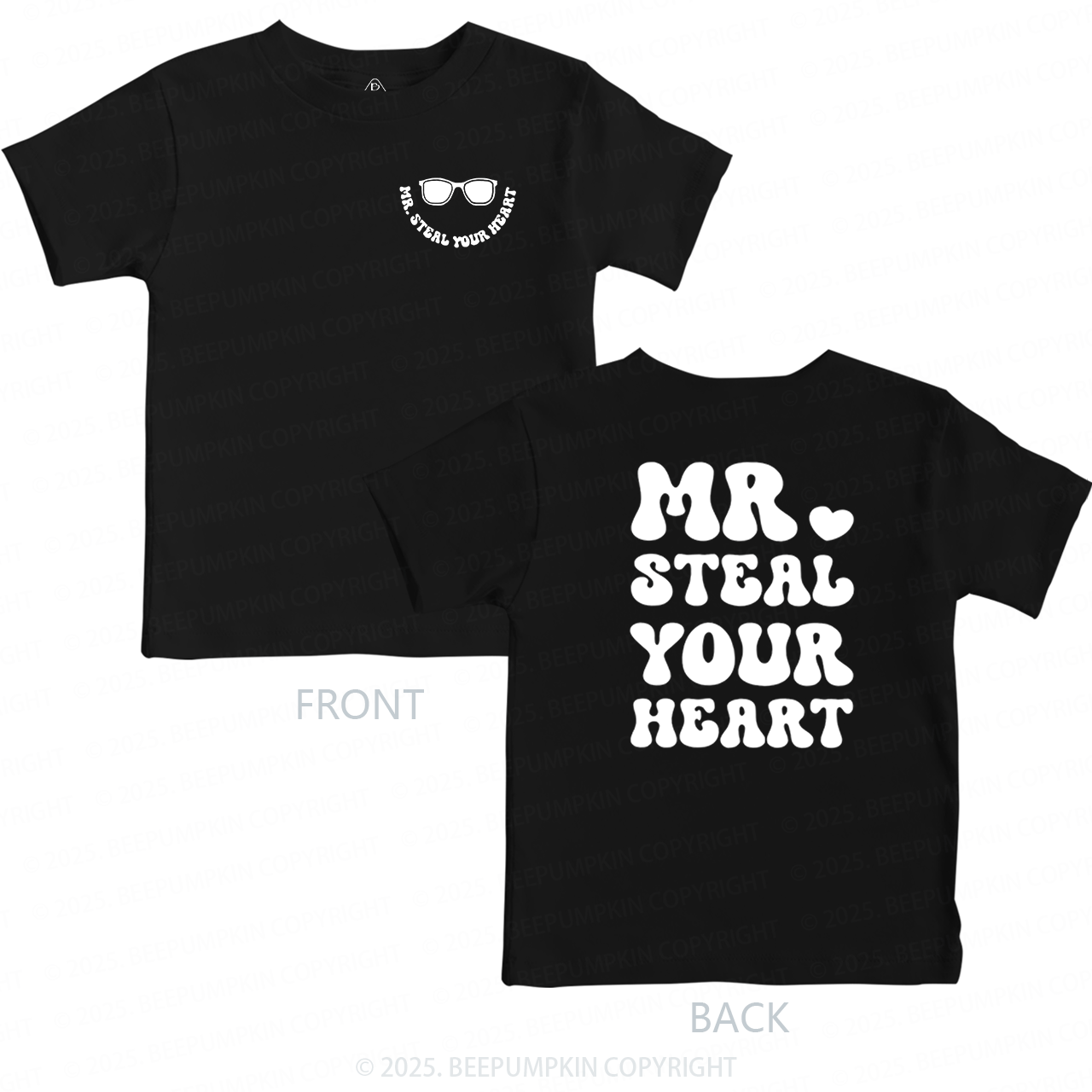 Mr Steal Your Heart Valentine's Day Toddler&Kid's Tees Beepumpkin