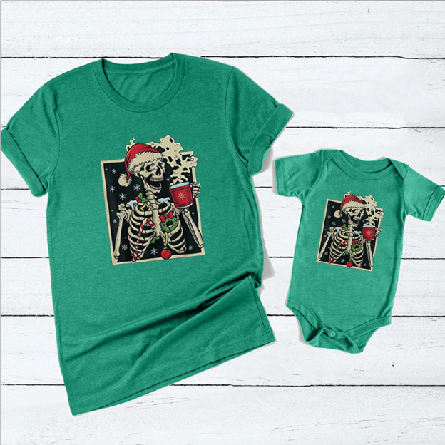 Merry Christmas Skeleton Christmas Shirt For Family