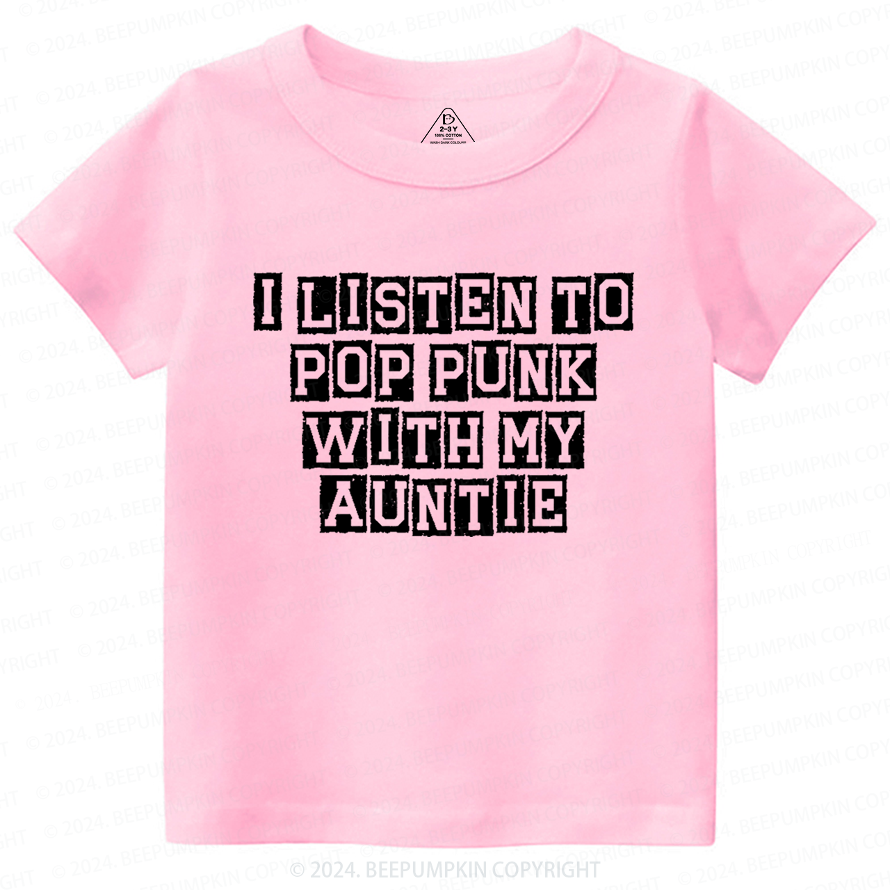  I Listen to Pop Punk With My Auntie Toddler&Kids Tees 8