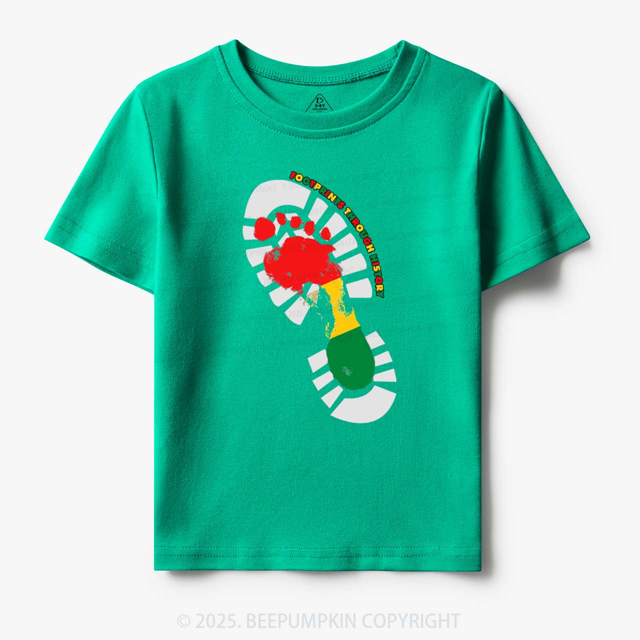 Black History Month Footprint Toddler&Kid's Tees Beepumpkin
