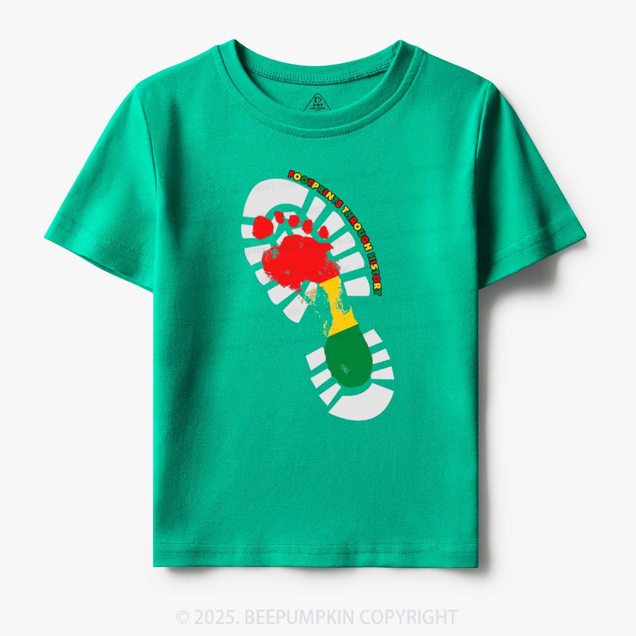 Black History Month Footprint Toddler&Kid's Tees Beepumpkin