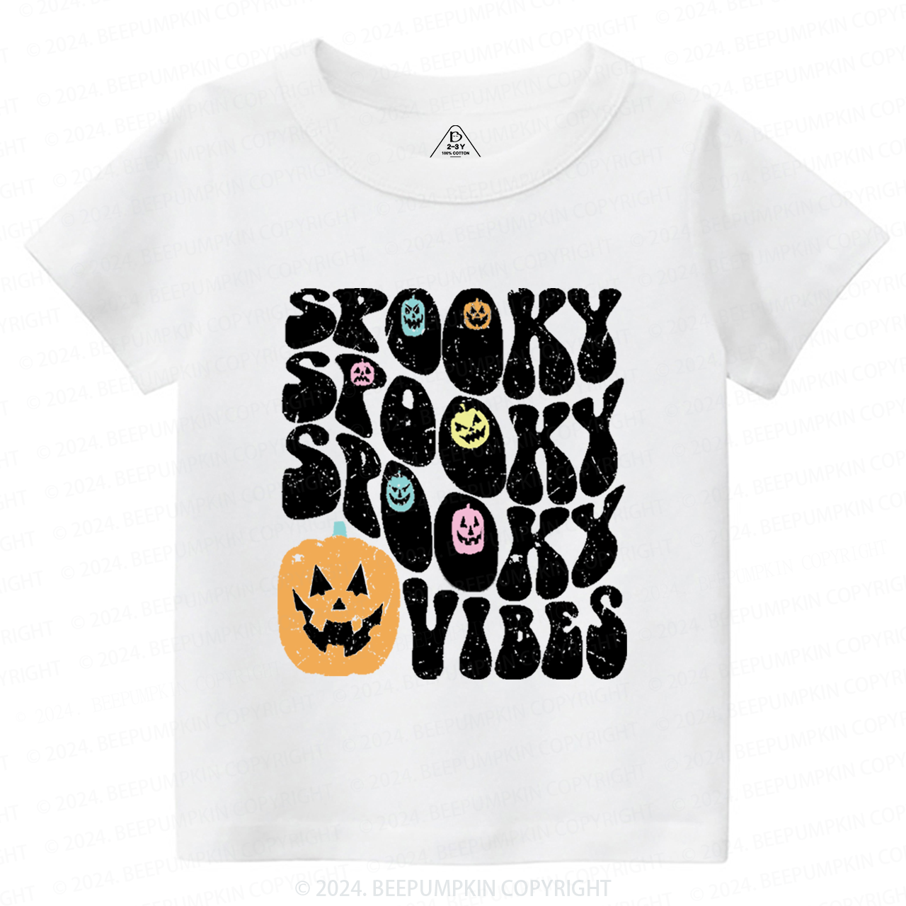 Spooky Vibes Halloween Toddler&Kids Tees 