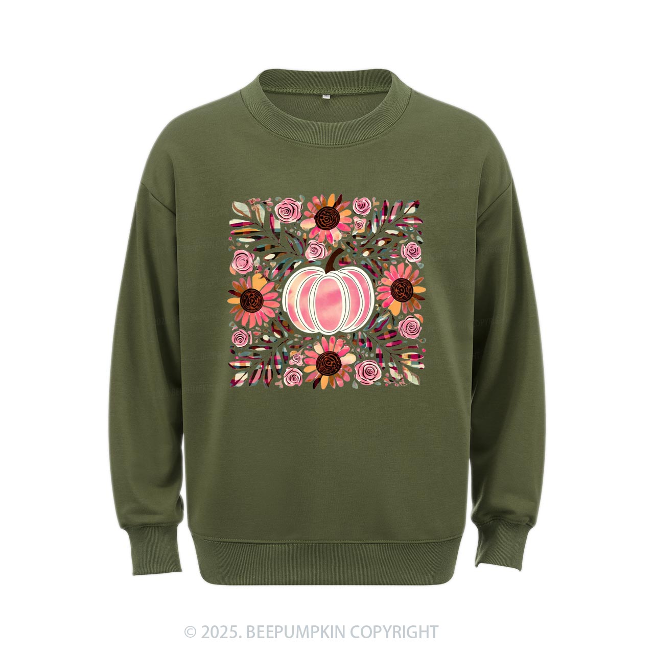 Boho Floral Pumpkin Sweatshirt Beepumpkin