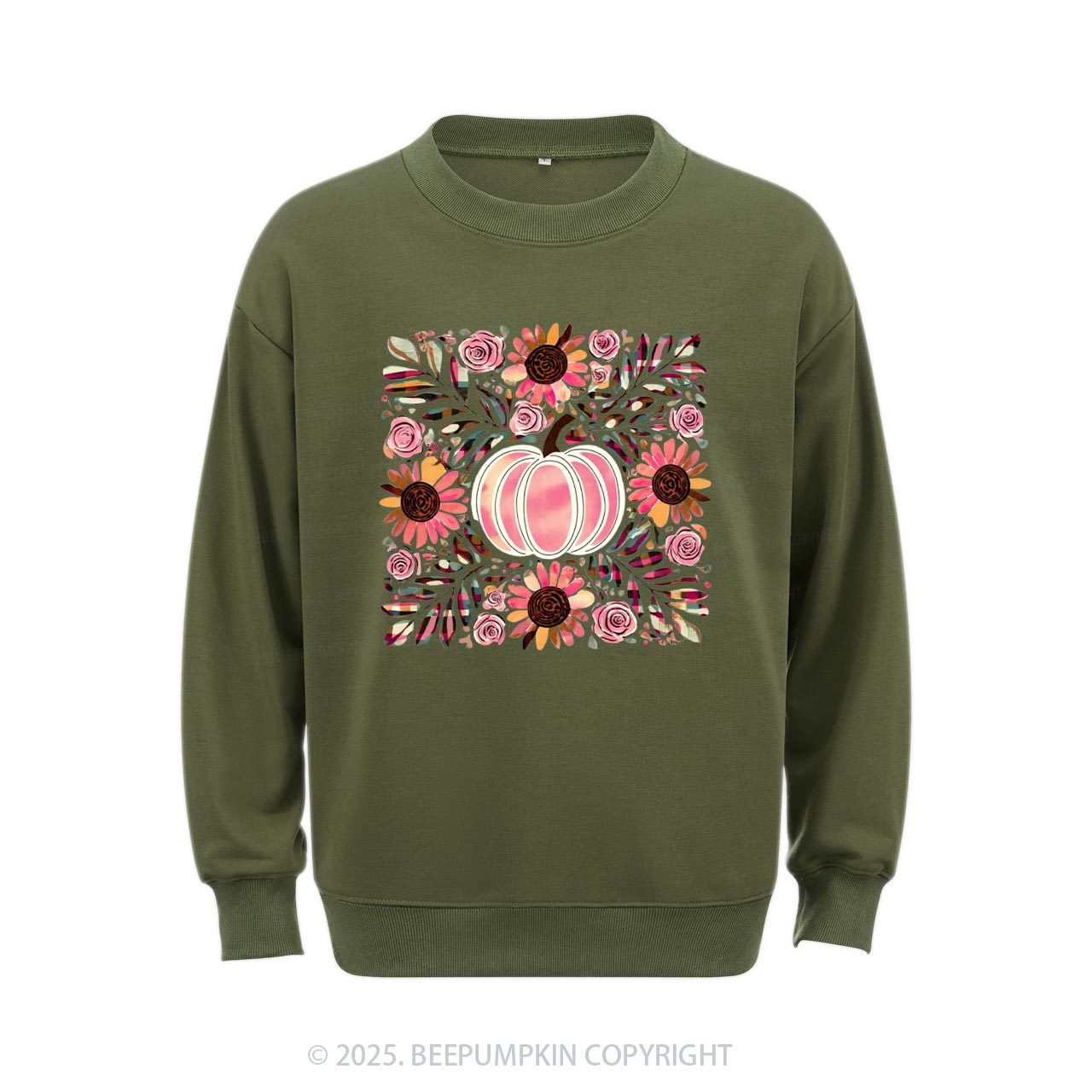 Boho Floral Pumpkin Sweatshirt Beepumpkin