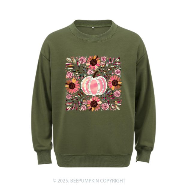 Boho Floral Pumpkin Sweatshirt Beepumpkin