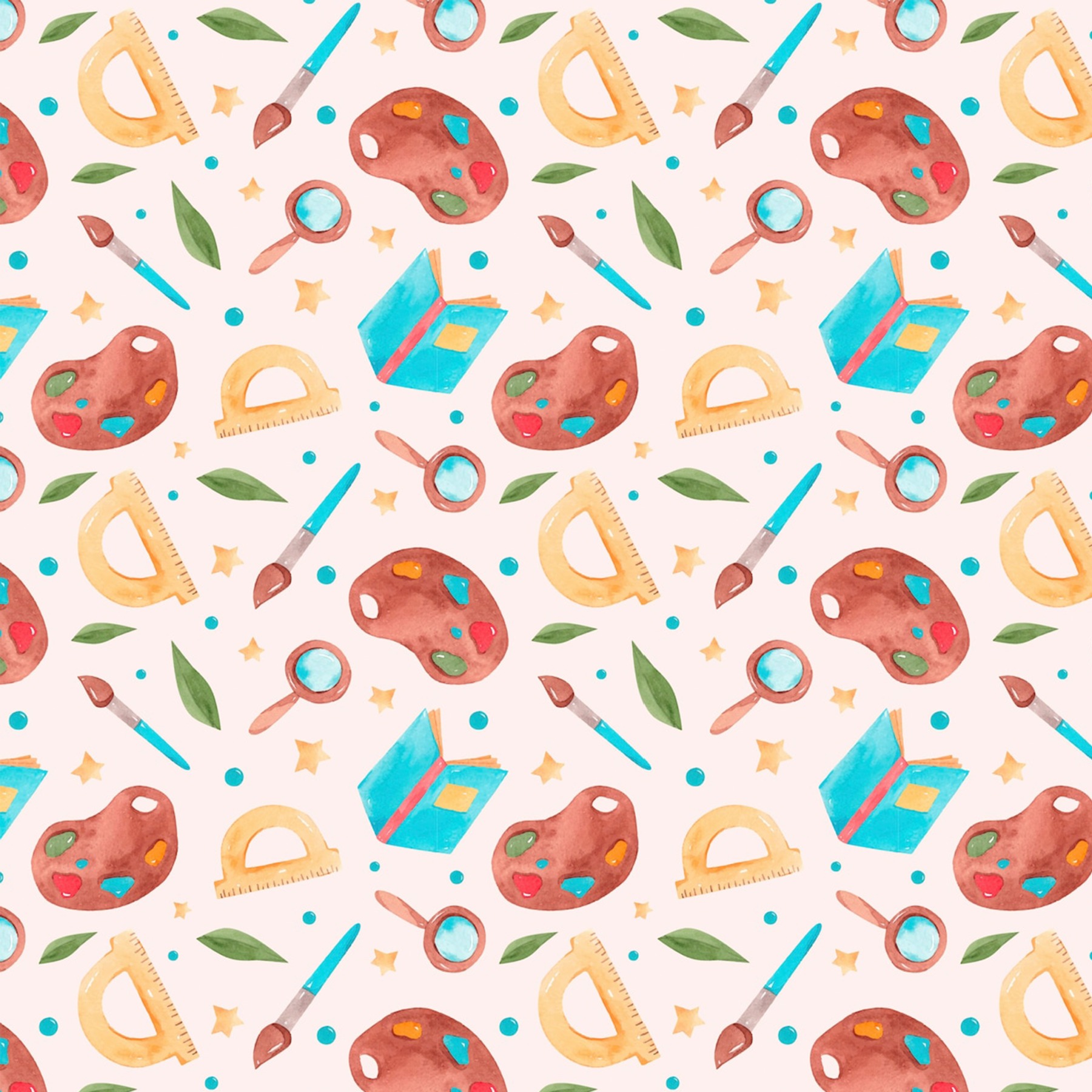 Watercolor Paint All Over Print Kids Tees