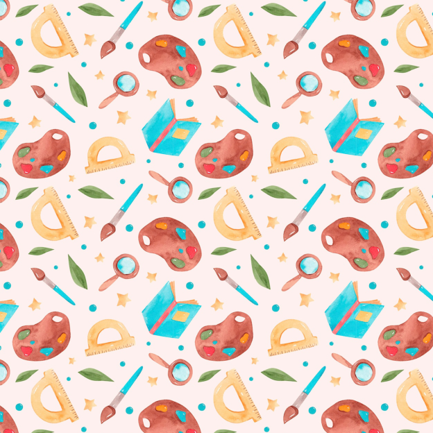 Watercolor Paint All Over Print Kids Tees