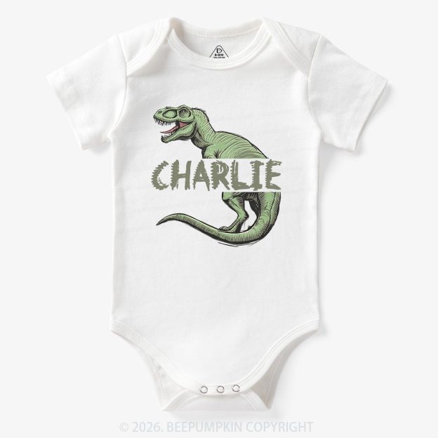 Personalized Roar And Explore Baby Bodysuit