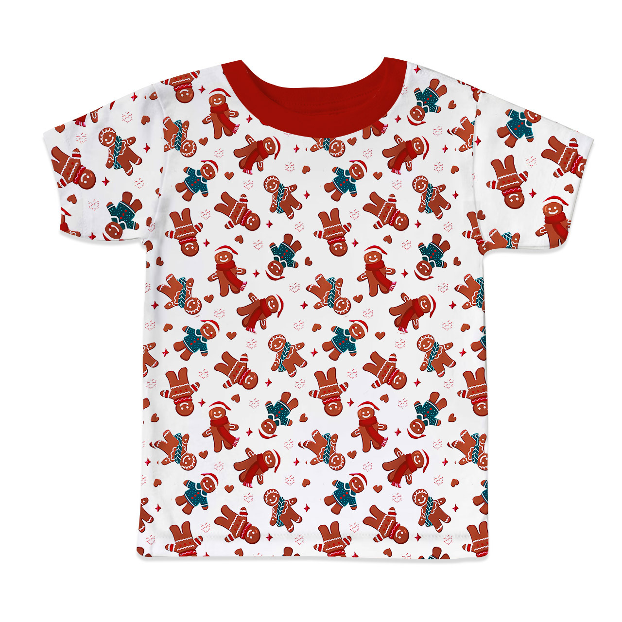 Gingerbread Man Christmas All-Over Print Short Family Matching Pajama Sets