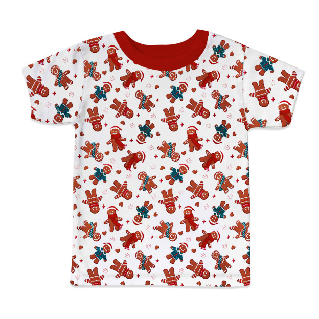 Gingerbread Man Christmas All-Over Print Short Family Matching Pajama Sets