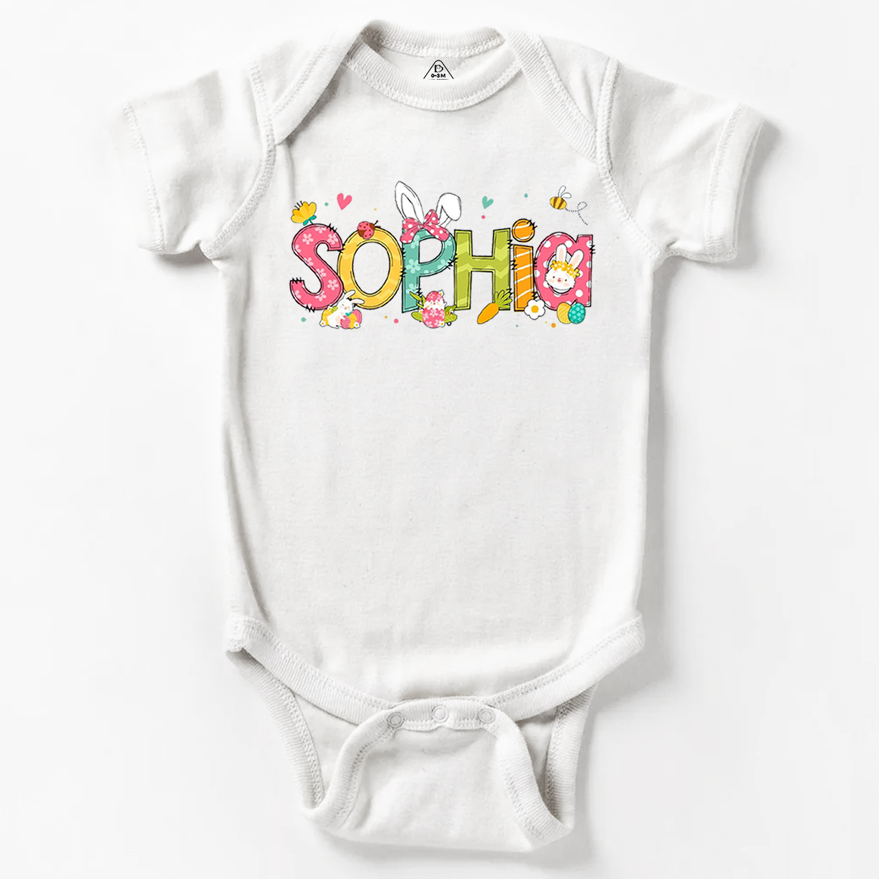 Personalized Alphabet Name Easter Bodysuit Beepumpkin