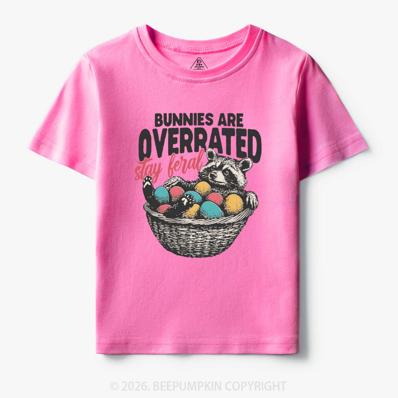 Bunnies Are Overrated Stay Feral Toddler&Kid's Tees