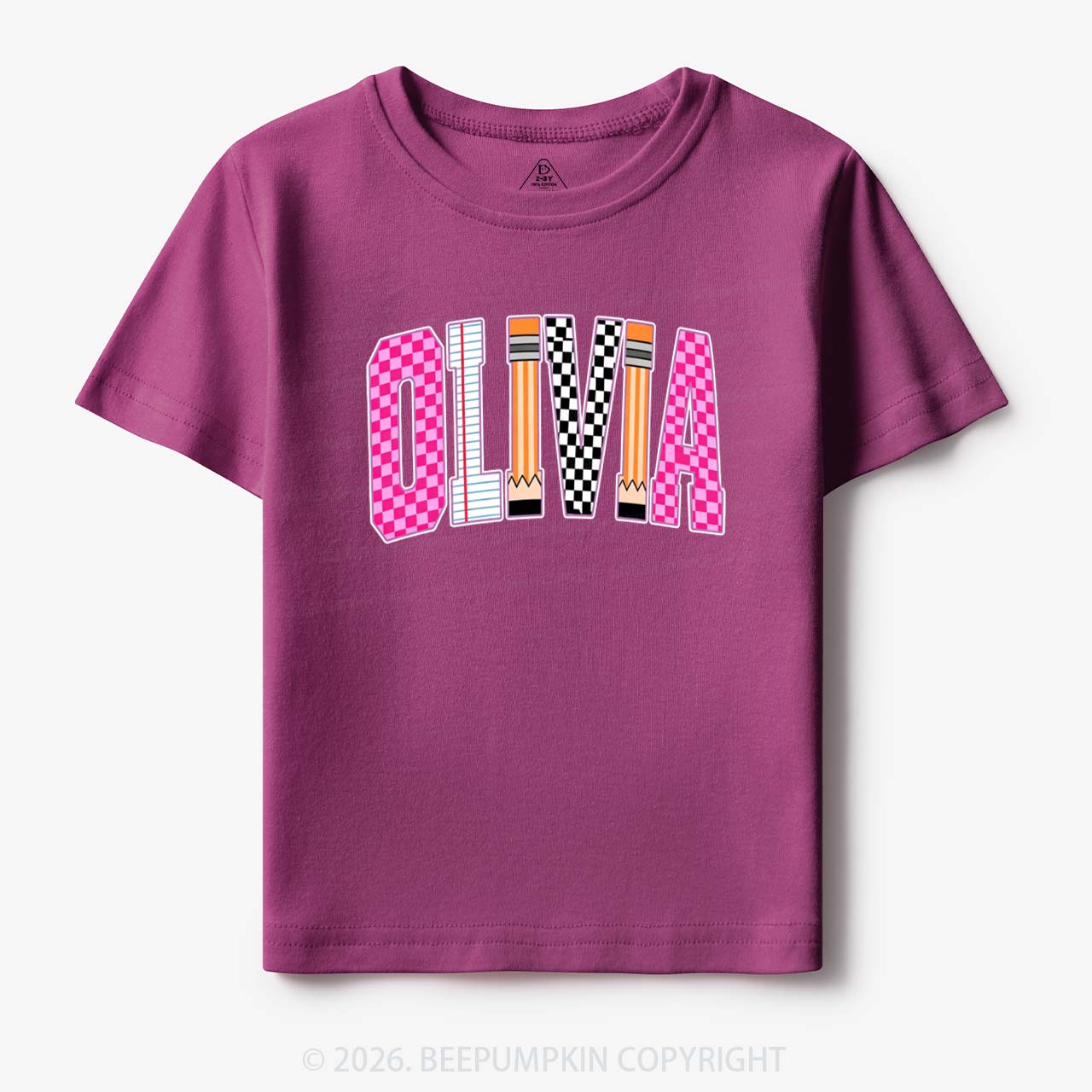 Personalized Name Retro School Preppy Toddler&Kid's Tees